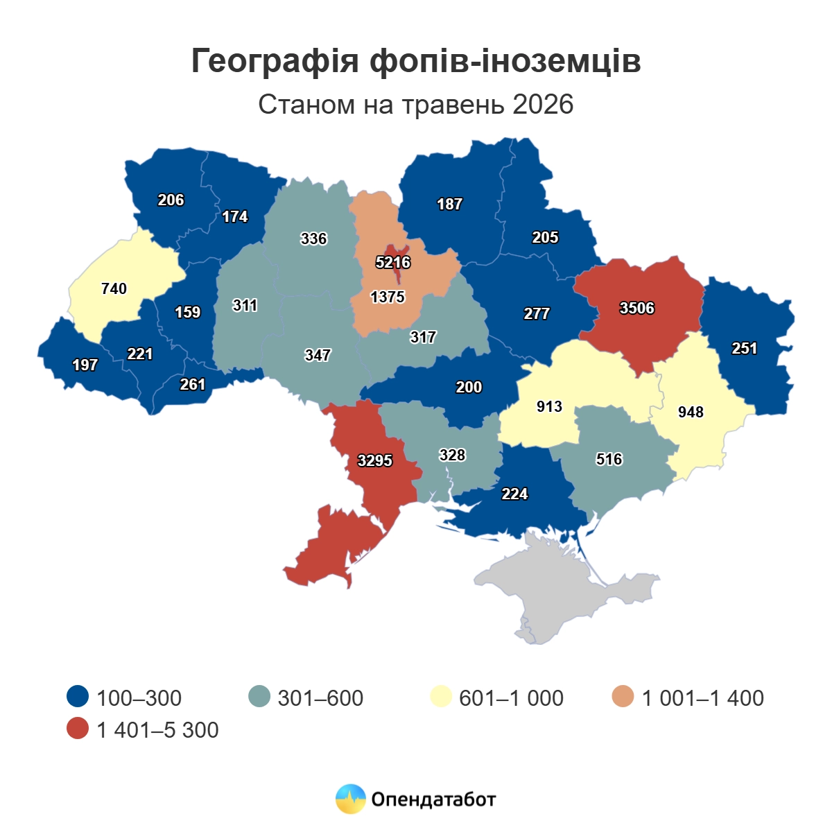 Іноземний бізнес в Україні: Одеська область опинилася серед лідерів за кількістю ФОПів